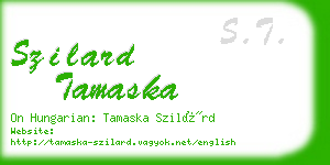 szilard tamaska business card